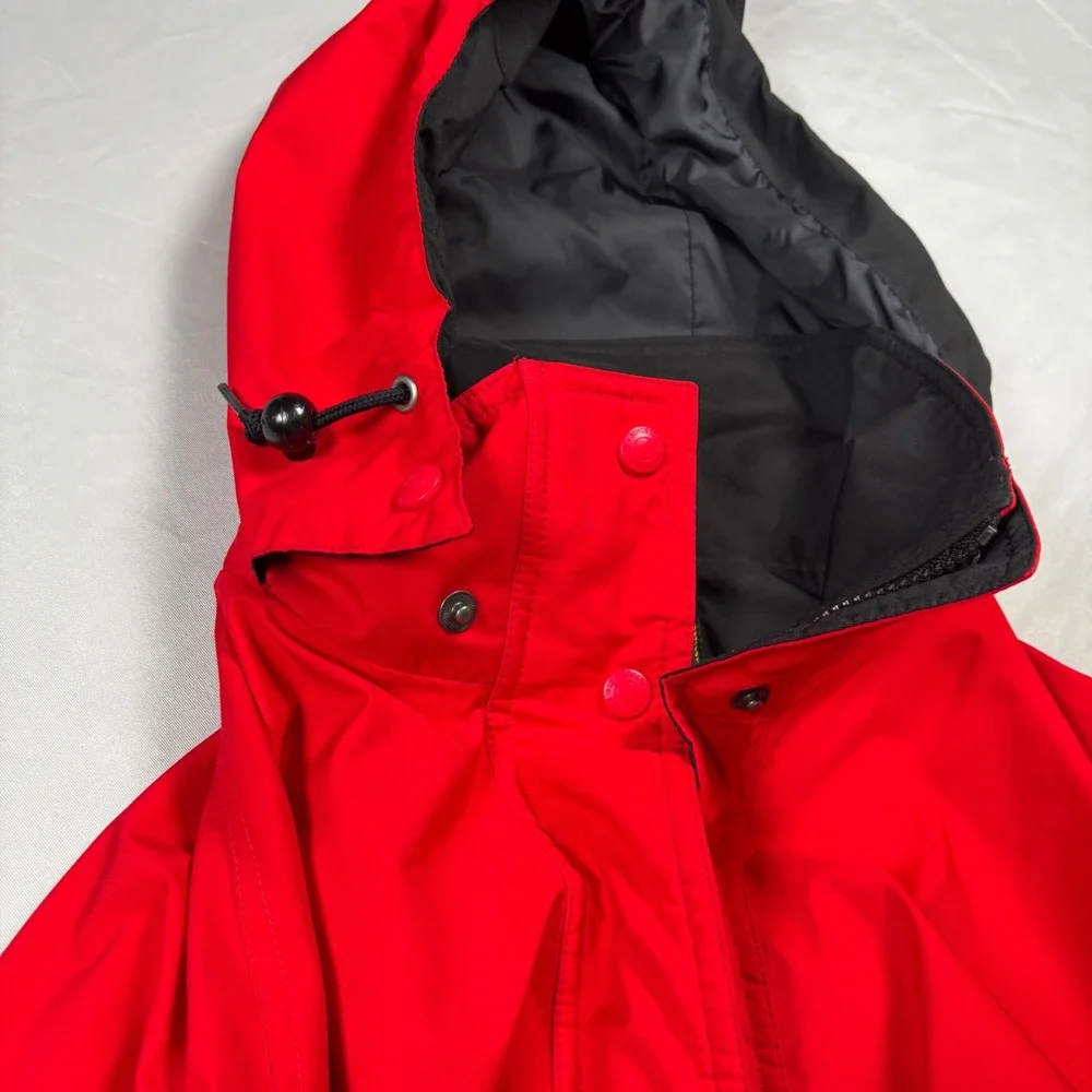 Eddie‎ Bauer Gore-Tex Jacket Womens Medium Red Vintage Mountain Parka Hooded